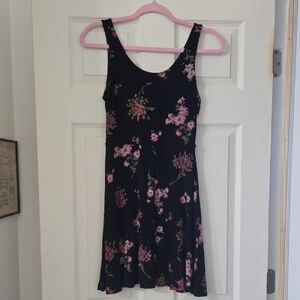Express Black and Pink Floral Dress
